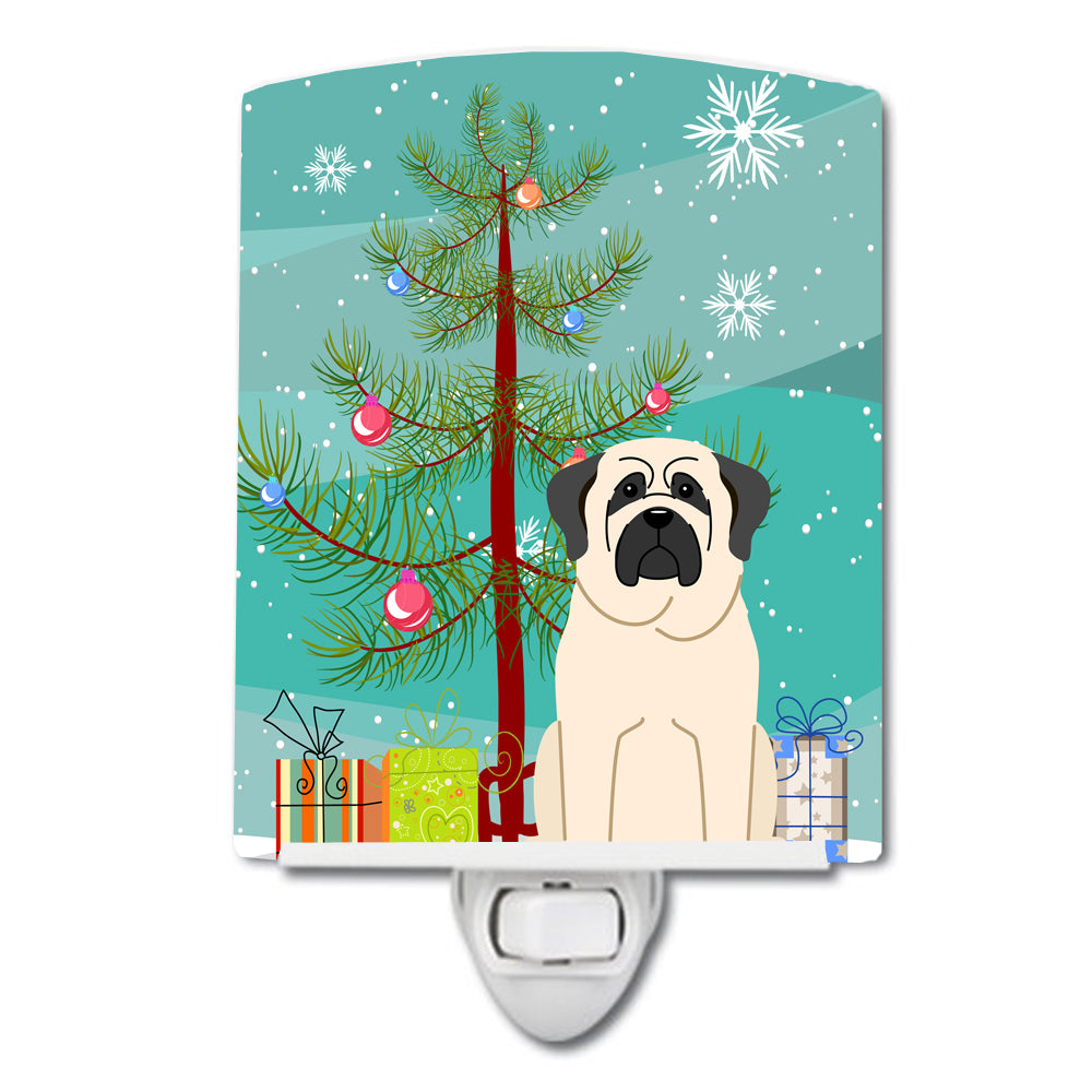 Merry Christmas Tree Mastiff White Ceramic Night Light BB4142CNL - the-store.com