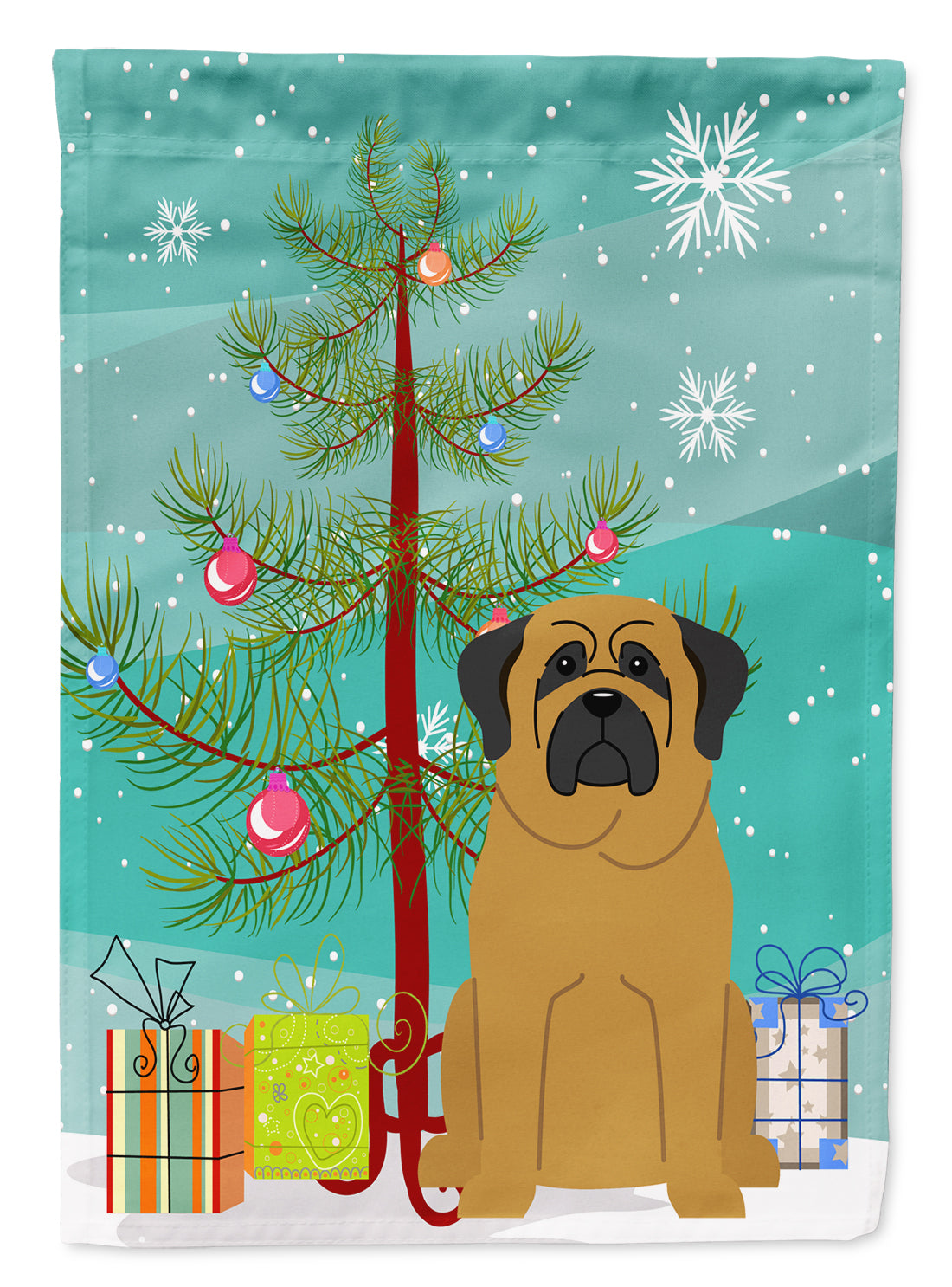 Merry Christmas Tree Mastiff Flag Garden Size BB4143GF  the-store.com.