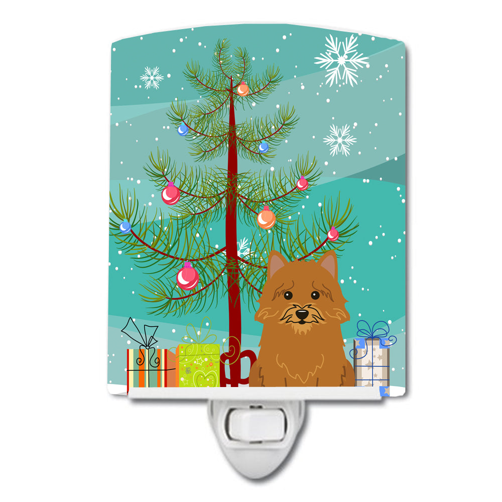 Merry Christmas Tree Norwich Terrier Ceramic Night Light BB4145CNL - the-store.com
