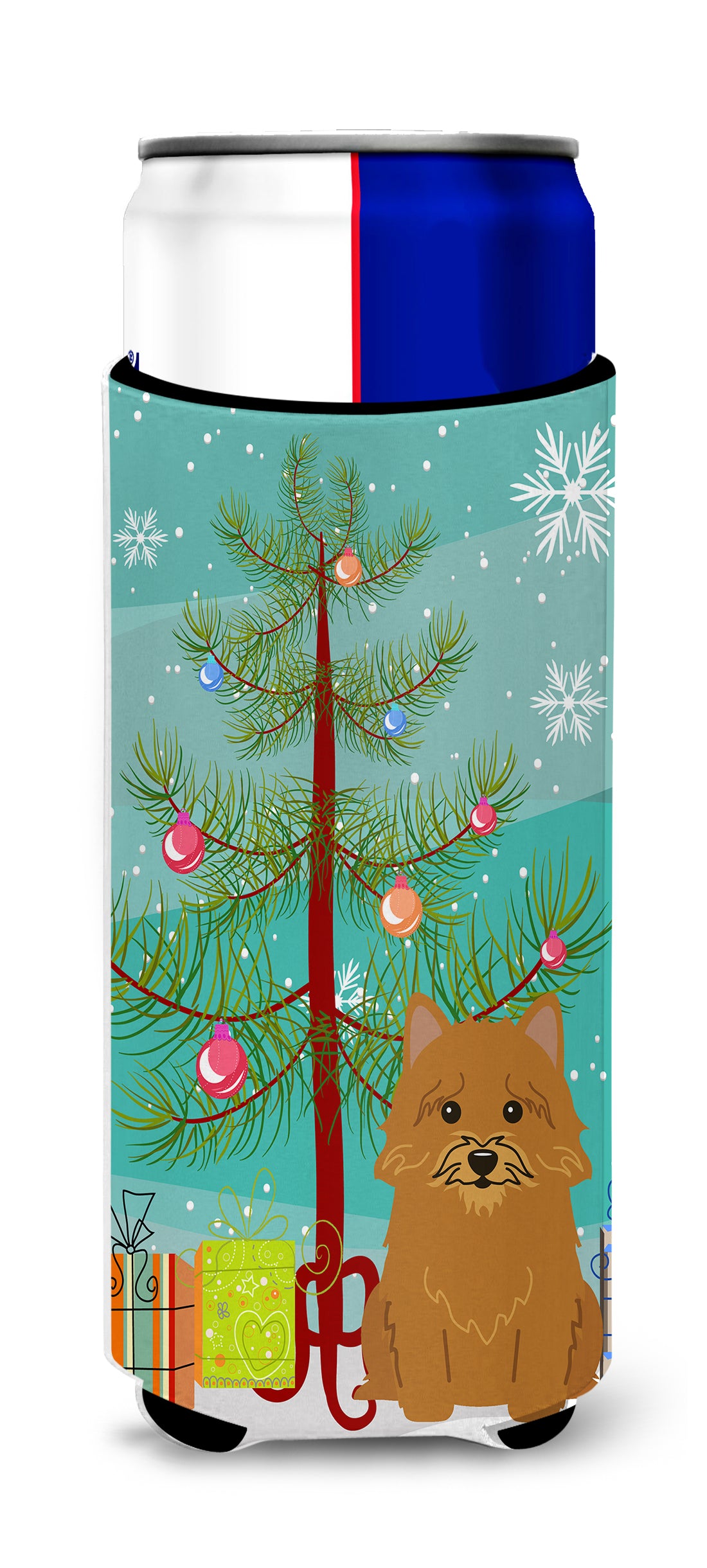 Merry Christmas Tree Norwich Terrier  Ultra Hugger for slim cans BB4145MUK  the-store.com.