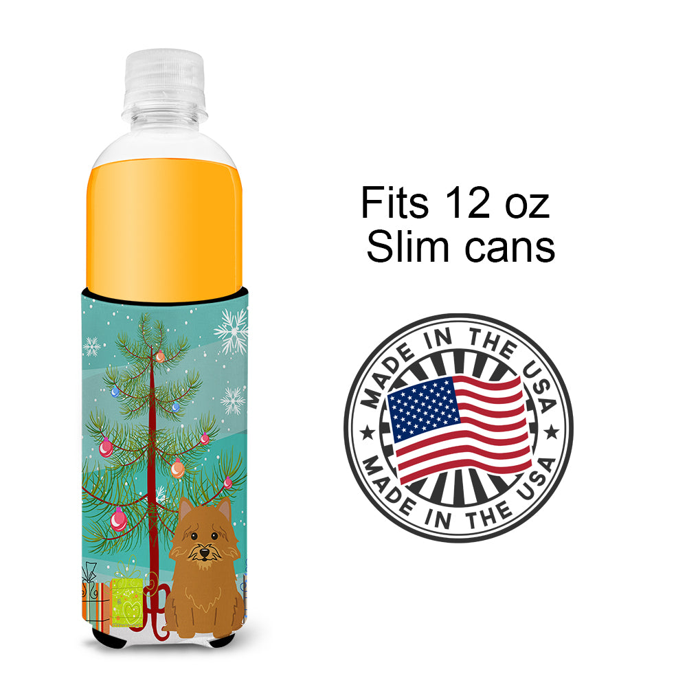 Merry Christmas Tree Norwich Terrier  Ultra Hugger for slim cans BB4145MUK  the-store.com.