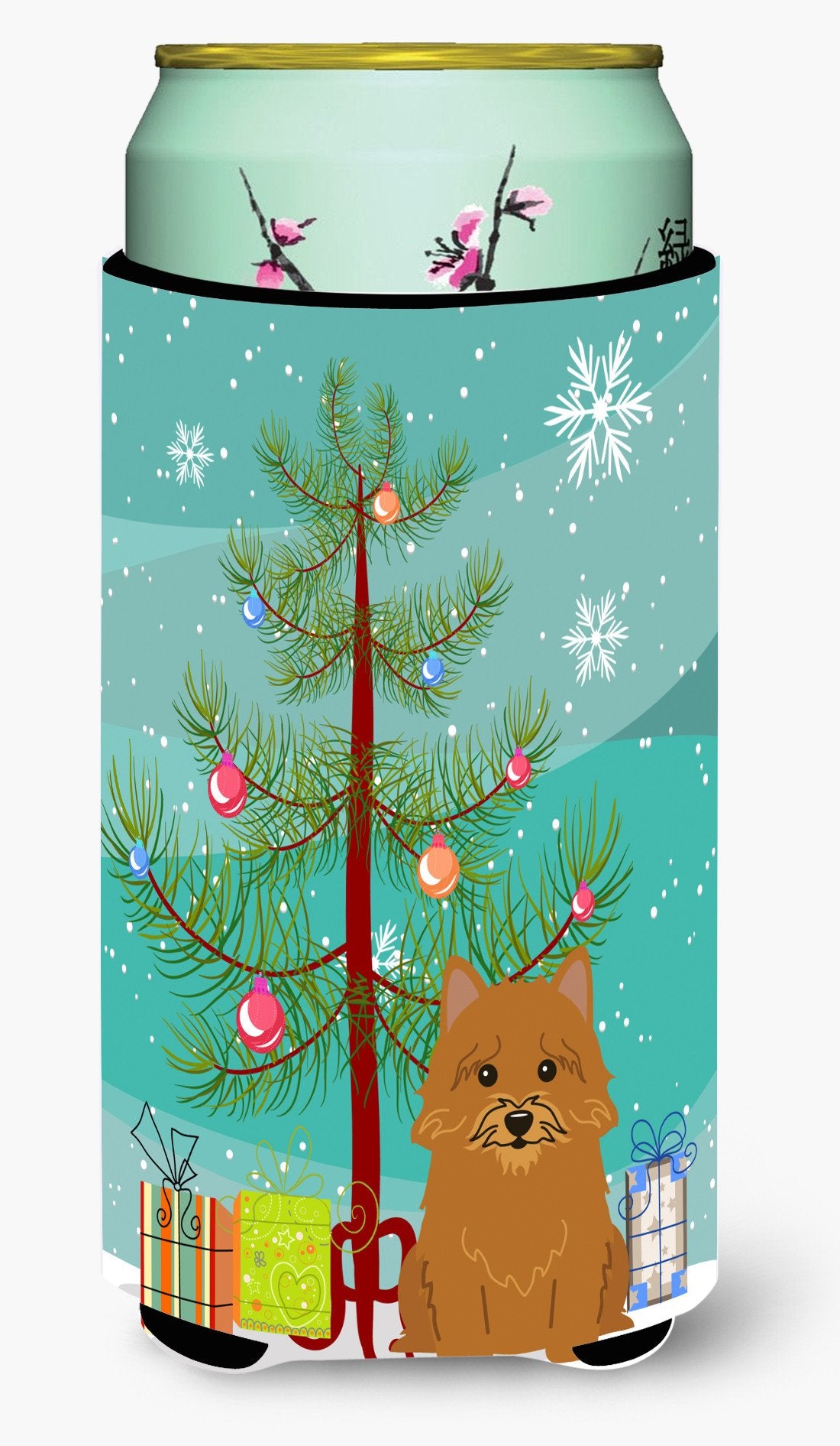 Merry Christmas Tree Norwich Terrier Tall Boy Beverage Insulator Hugger BB4145TBC by Caroline&#39;s Treasures