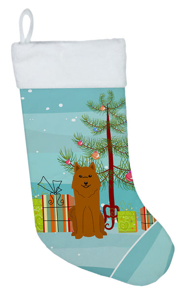 Merry Christmas Tree Karelian Bear Dog Christmas Stocking BB4147CS  the-store.com.