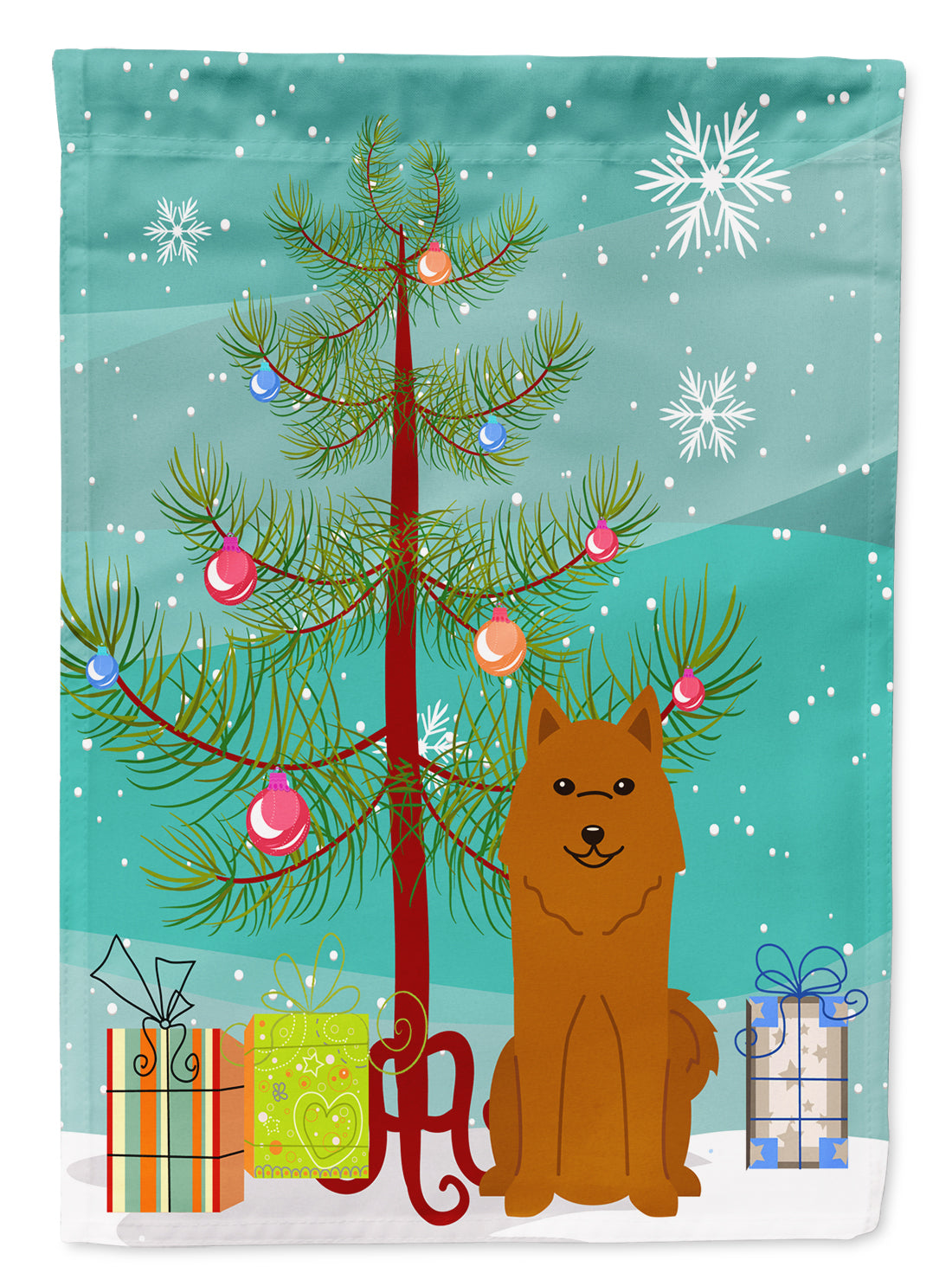 Merry Christmas Tree Karelian Bear Dog Flag Garden Size BB4147GF