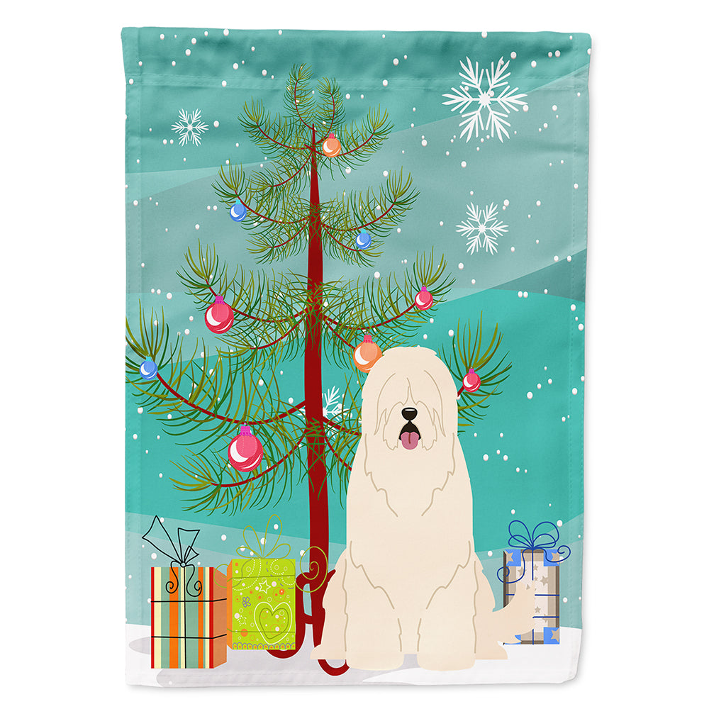 Merry Christmas Tree South Russian Sheepdog Flag Canvas House Size BB4149CHF