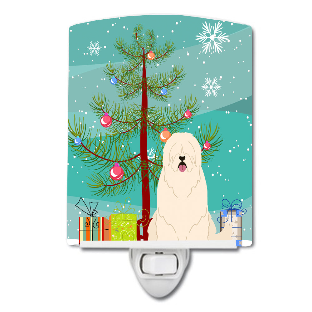 Merry Christmas Tree South Russian Sheepdog Ceramic Night Light BB4149CNL - the-store.com