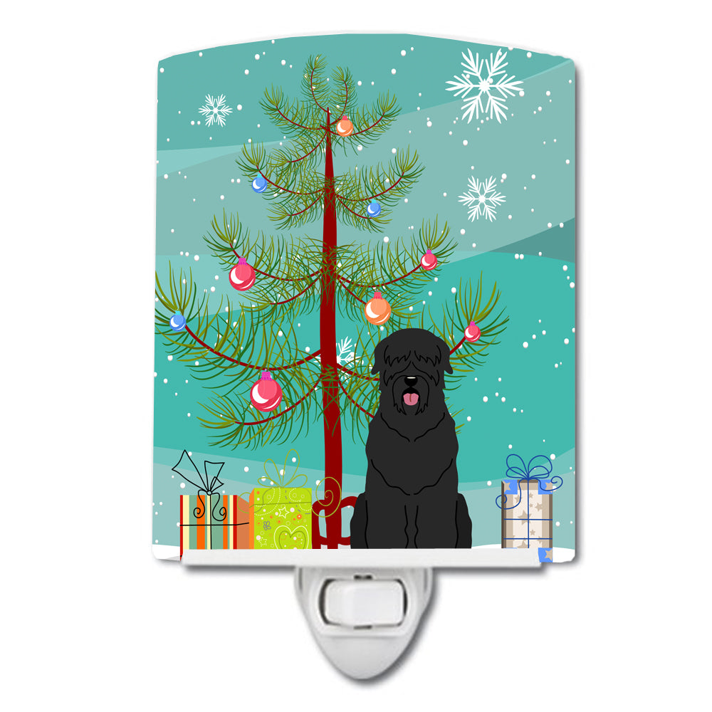 Merry Christmas Tree Black Russian Terrier Ceramic Night Light BB4151CNL - the-store.com