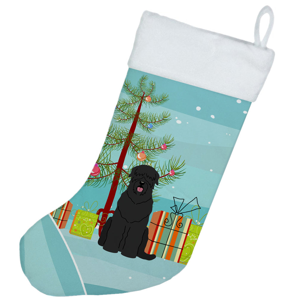 Merry Christmas Tree Black Russian Terrier Christmas Stocking BB4151CS