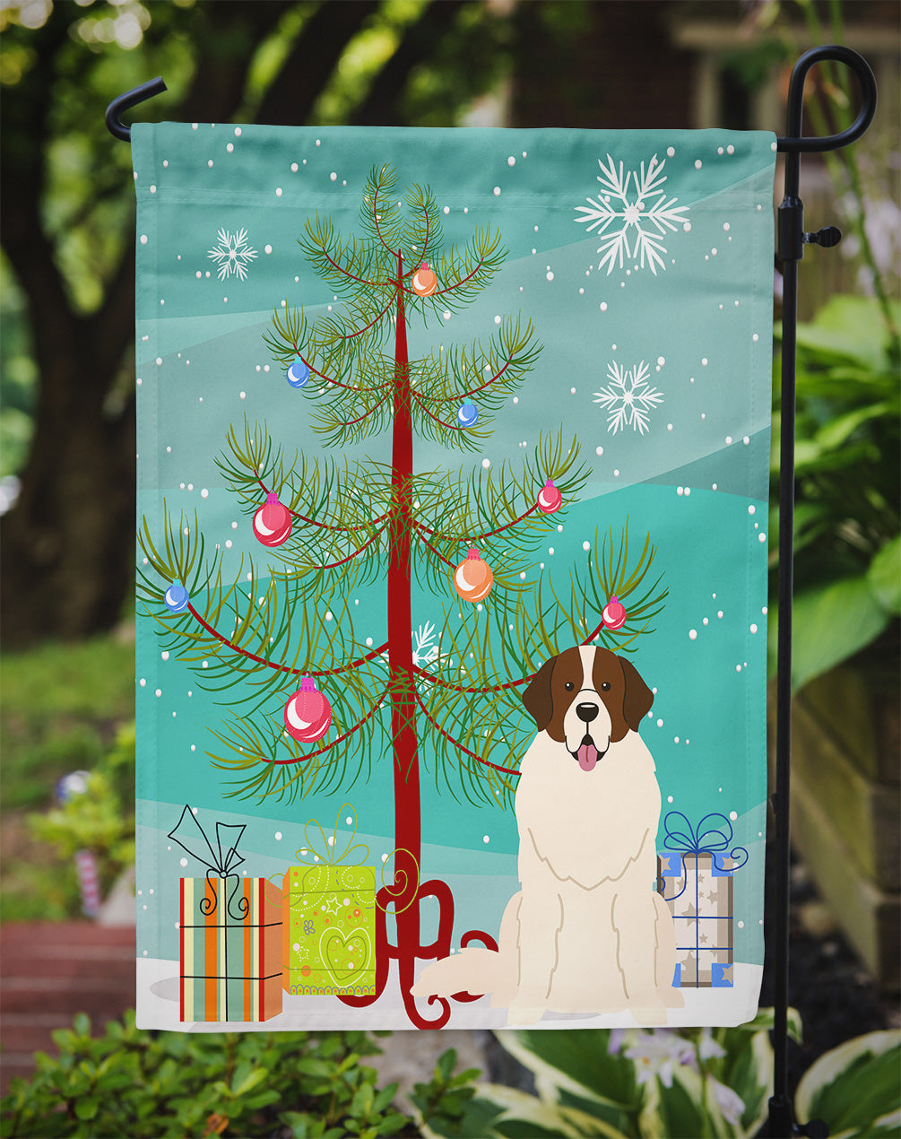 Merry Christmas Tree Moscow Watchdog Flag Garden Size BB4152GF