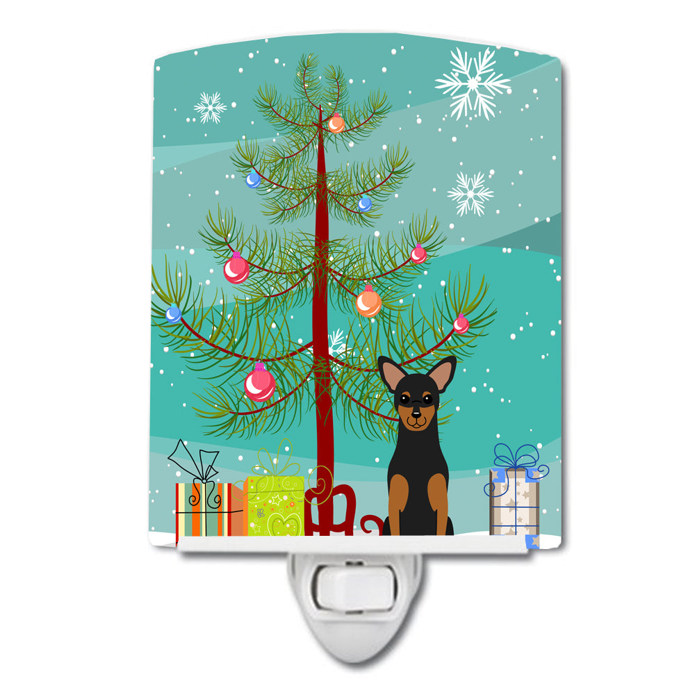 Merry Christmas Tree Manchester Terrier Ceramic Night Light BB4153CNL - the-store.com