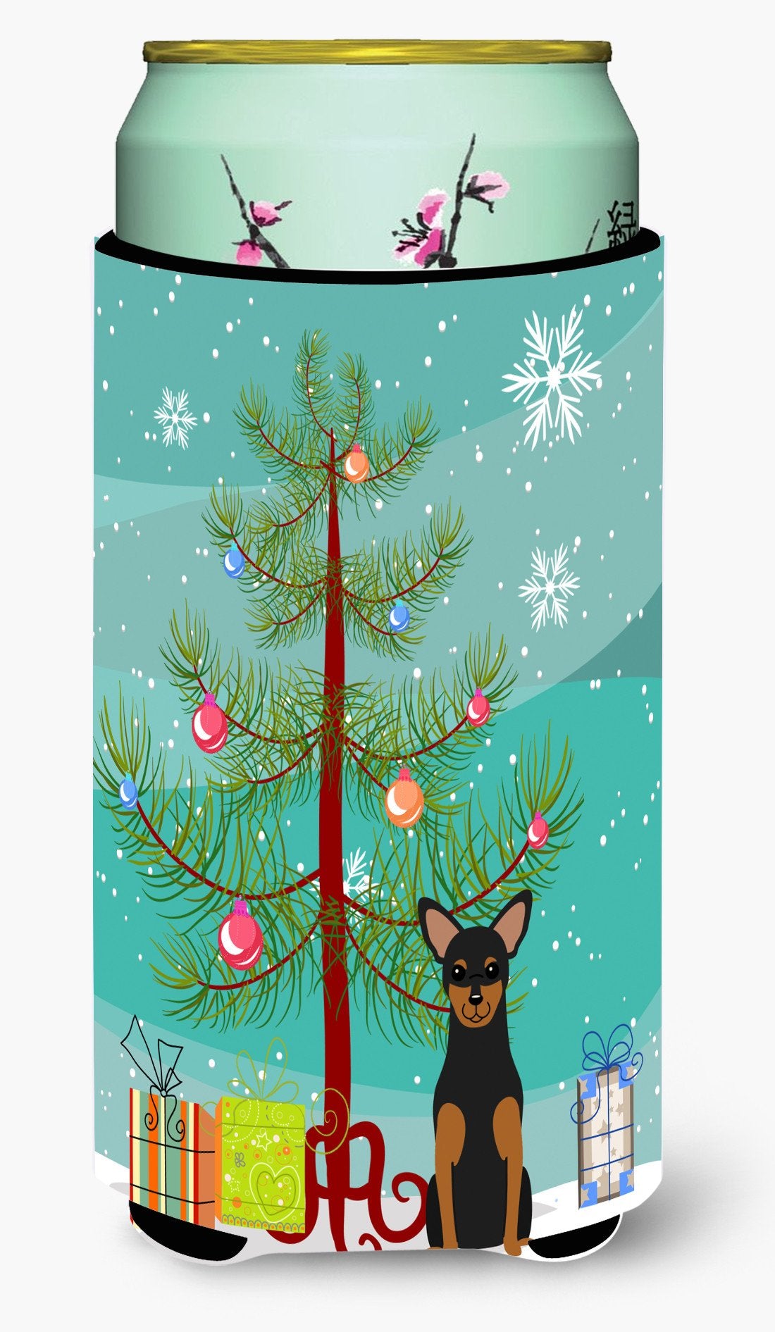Merry Christmas Tree Manchester Terrier Tall Boy Beverage Insulator Hugger BB4153TBC by Caroline&#39;s Treasures