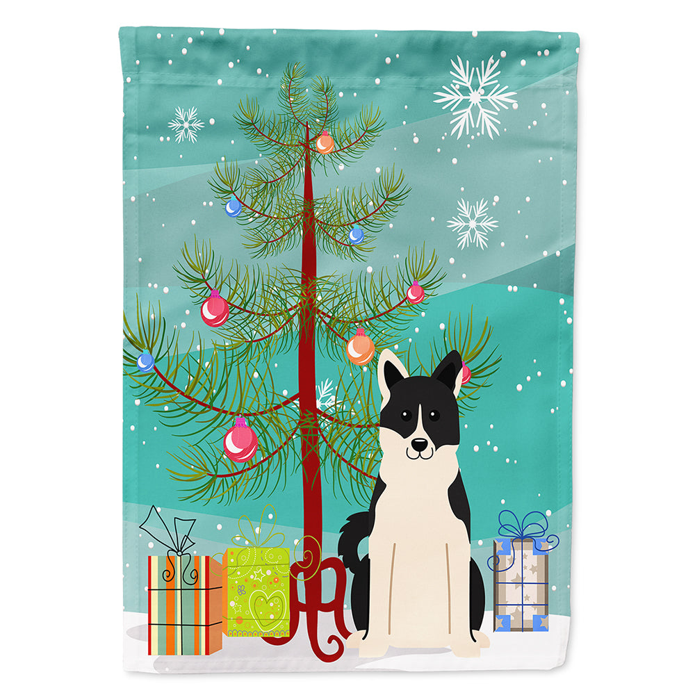 Merry Christmas Tree Russo-European Laika Spitz Flag Canvas House Size BB4154CHF  the-store.com.