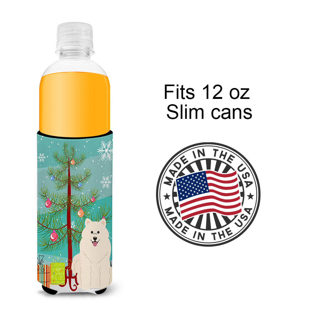 Merry Christmas Tree Samoyed  Ultra Hugger for slim cans BB4155MUK  the-store.com.