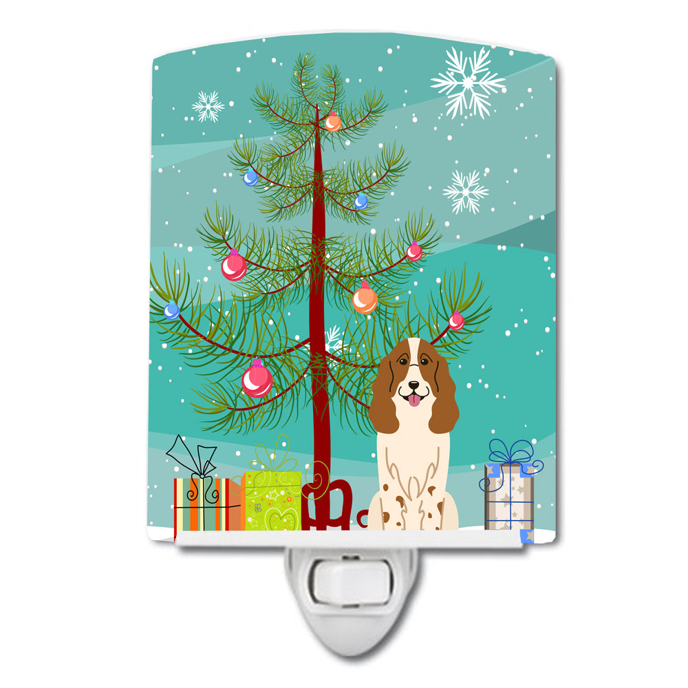 Merry Christmas Tree Russian Spaniel Ceramic Night Light BB4156CNL - the-store.com