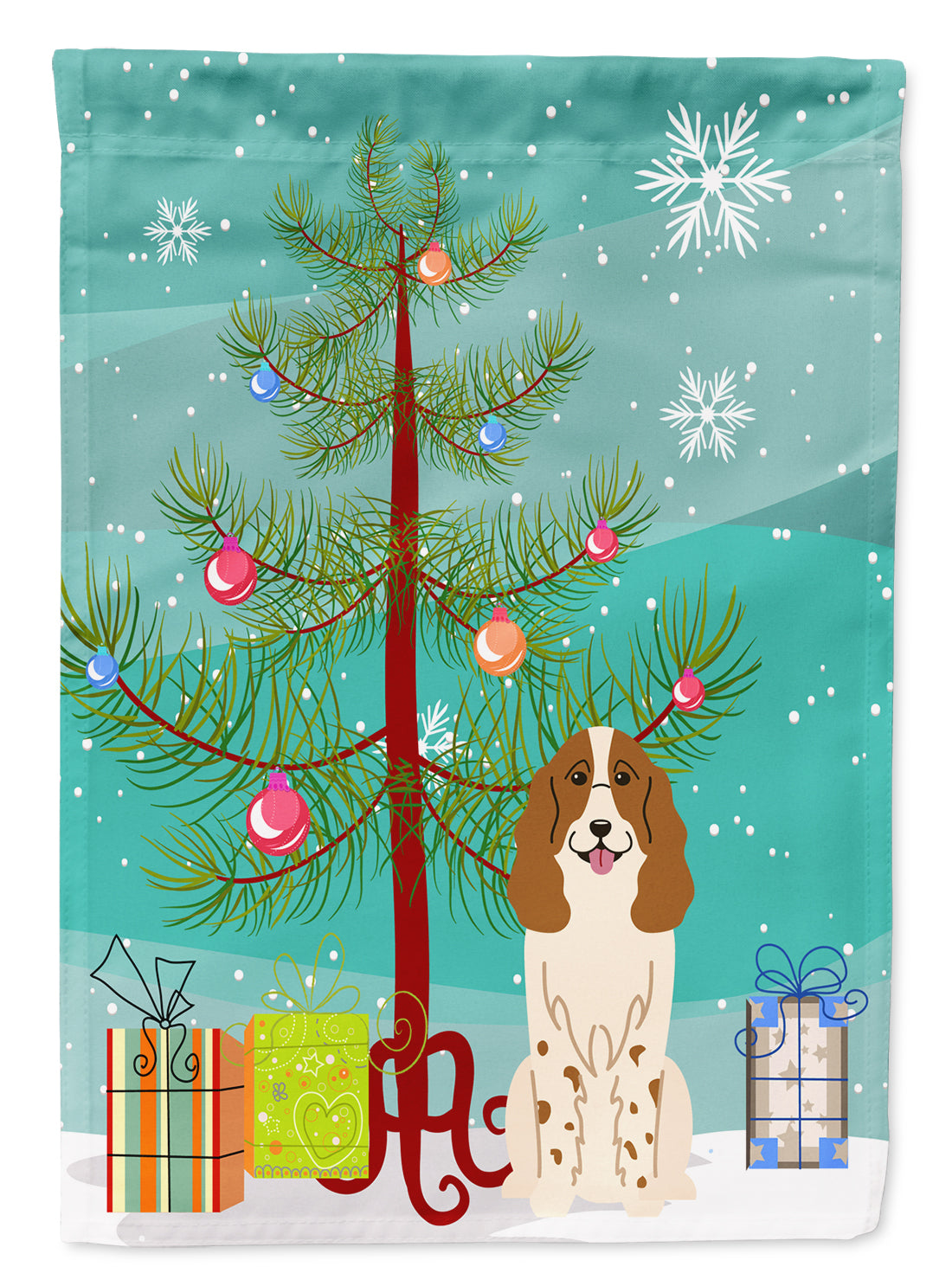 Merry Christmas Tree Russian Spaniel Flag Garden Size BB4156GF