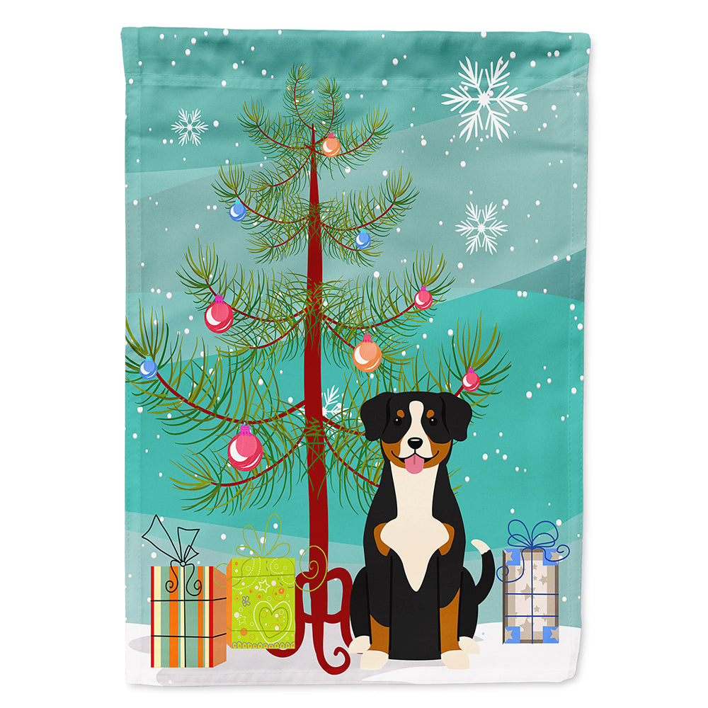 Merry Christmas Tree Entlebucher Flag Canvas House Size BB4163CHF