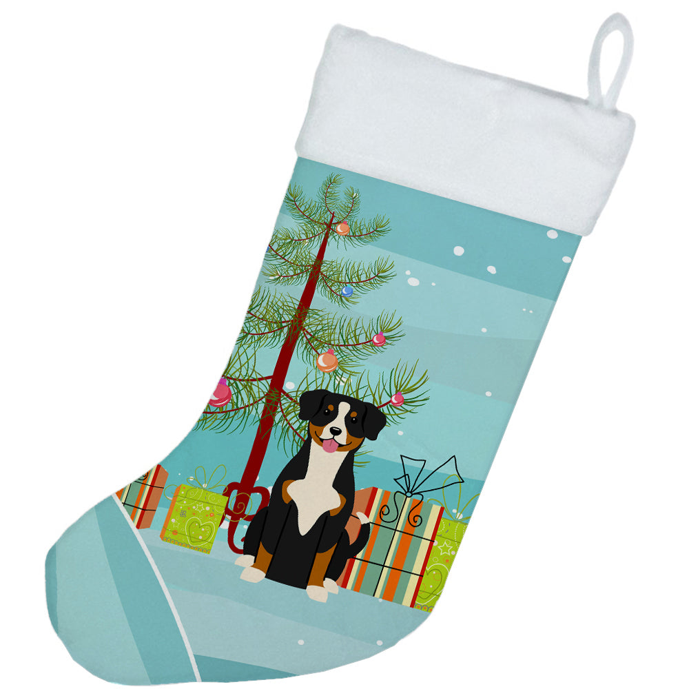 Caroline's Treasures Merry Christmas Tree Entlebucher Christmas Stocking BB4163CS