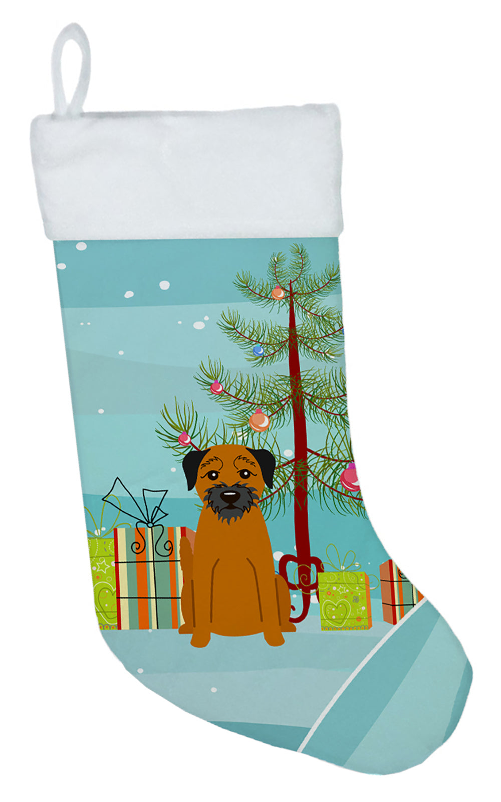 Merry Christmas Tree Border Terrier Chaussette de Noël BB4164CS