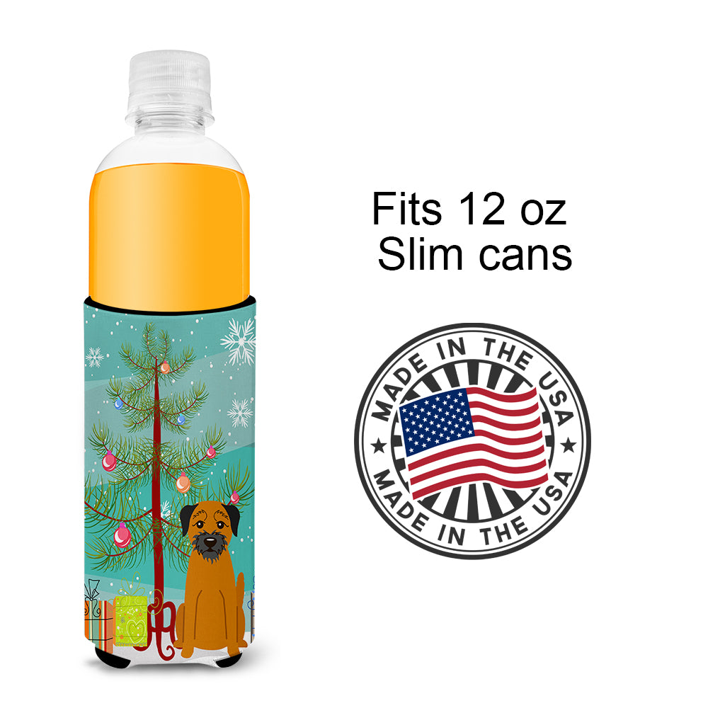 Merry Christmas Tree Border Terrier  Ultra Hugger for slim cans BB4164MUK