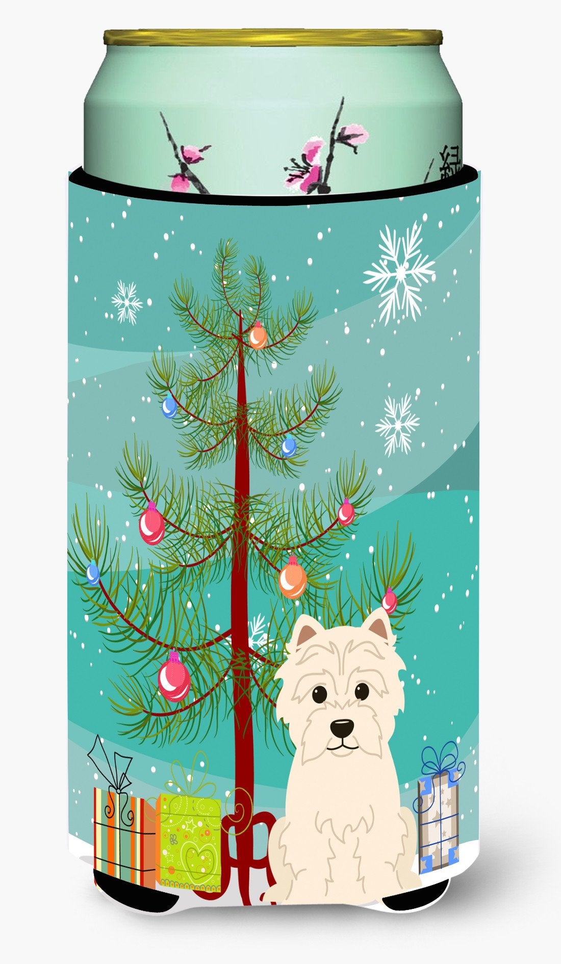 Merry Christmas Tree Westie Tall Boy Beverage Insulator Hugger BB4167TBC by Caroline&#39;s Treasures