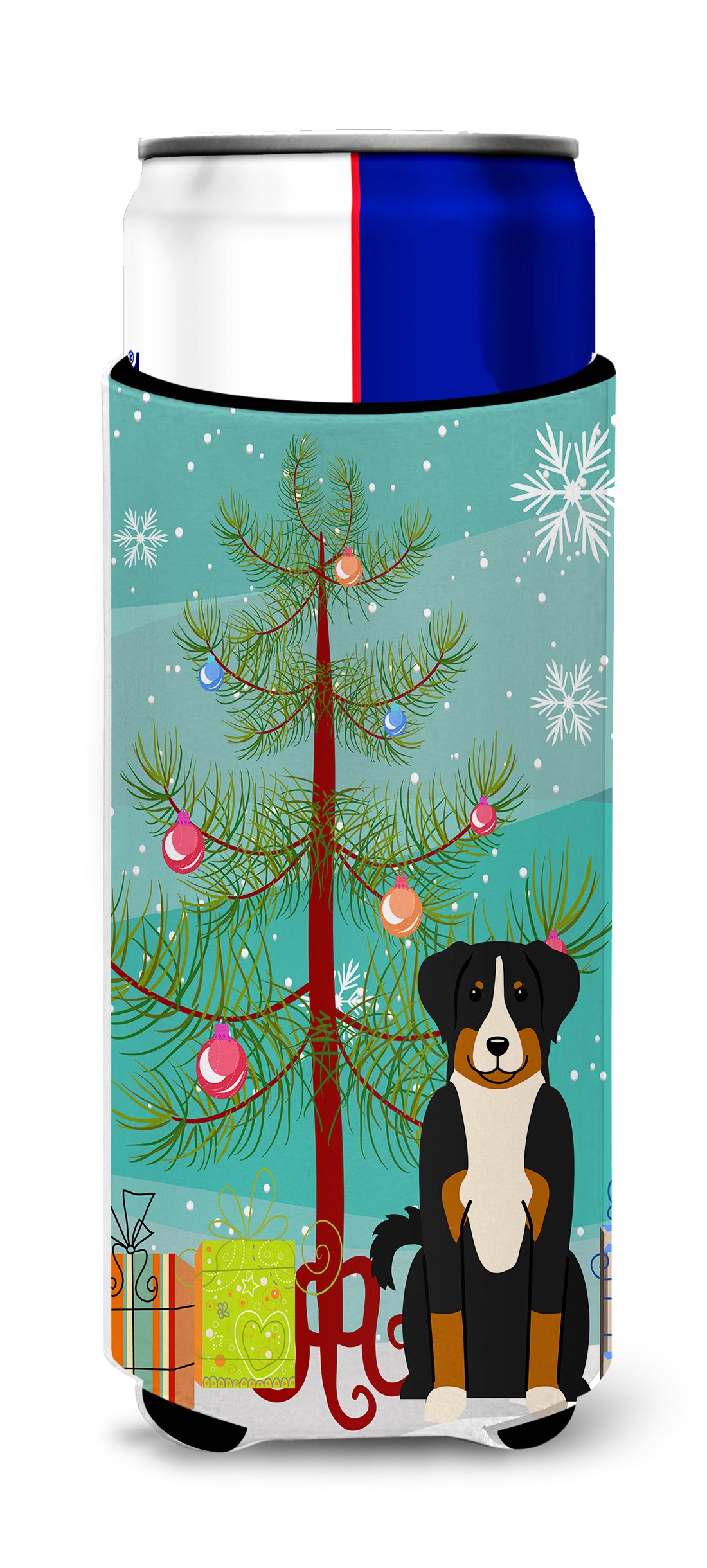 Merry Christmas Tree Appenzeller Sennenhund  Ultra Hugger for slim cans BB4168MUK  the-store.com.