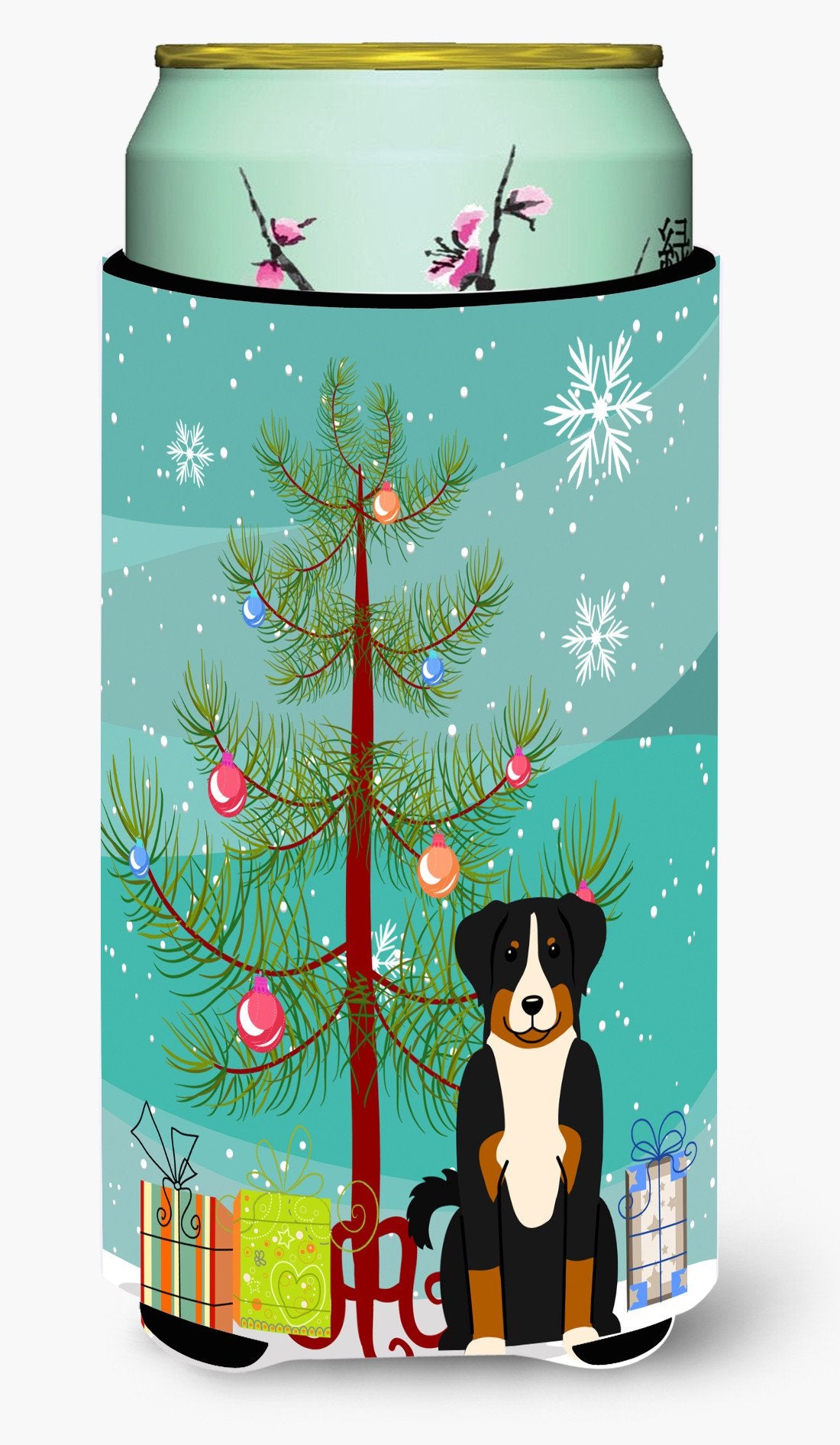 Merry Christmas Tree Appenzeller Sennenhund Tall Boy Beverage Insulator Hugger BB4168TBC by Caroline's Treasures