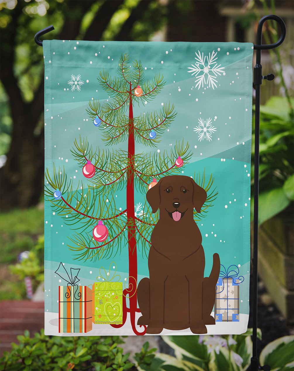 Joyeux Noël Sapin Chocolat Labrador Drapeau Jardin Taille BB4181GF