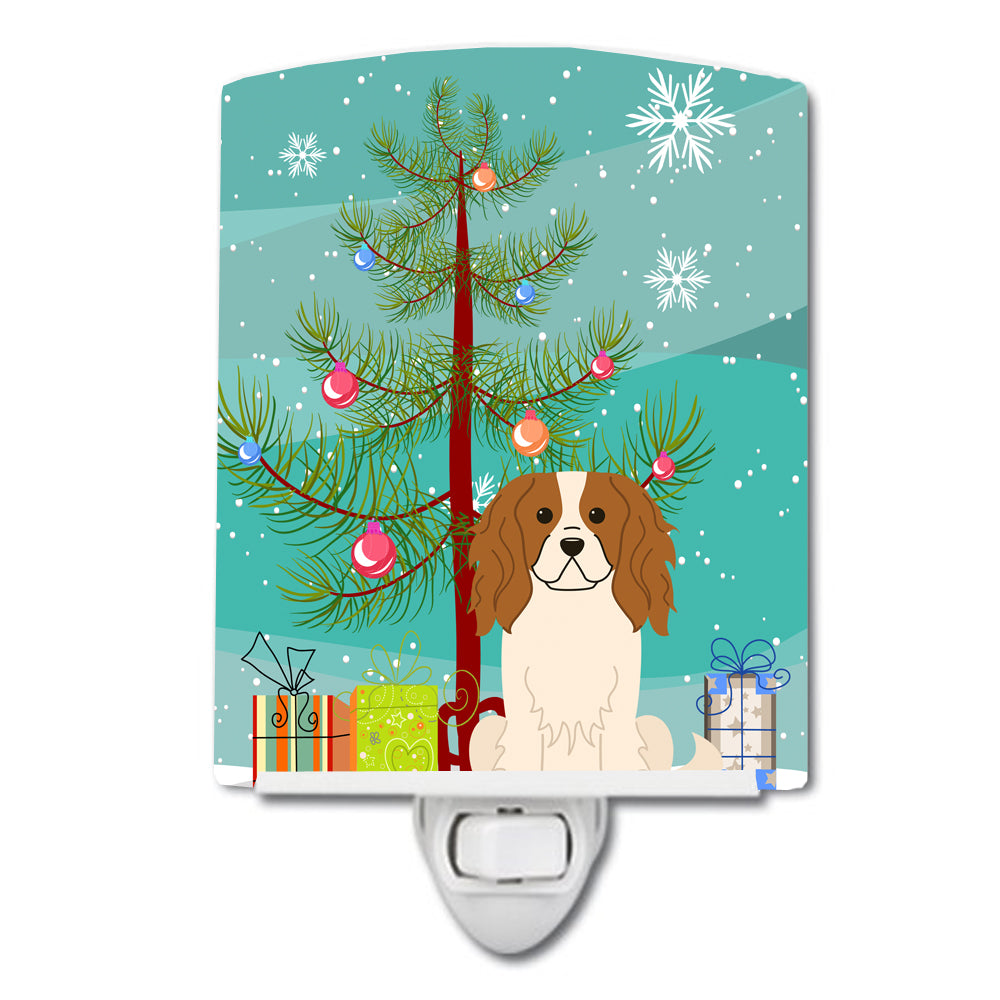 Merry Christmas Tree Cavalier Spaniel Ceramic Night Light BB4183CNL - the-store.com