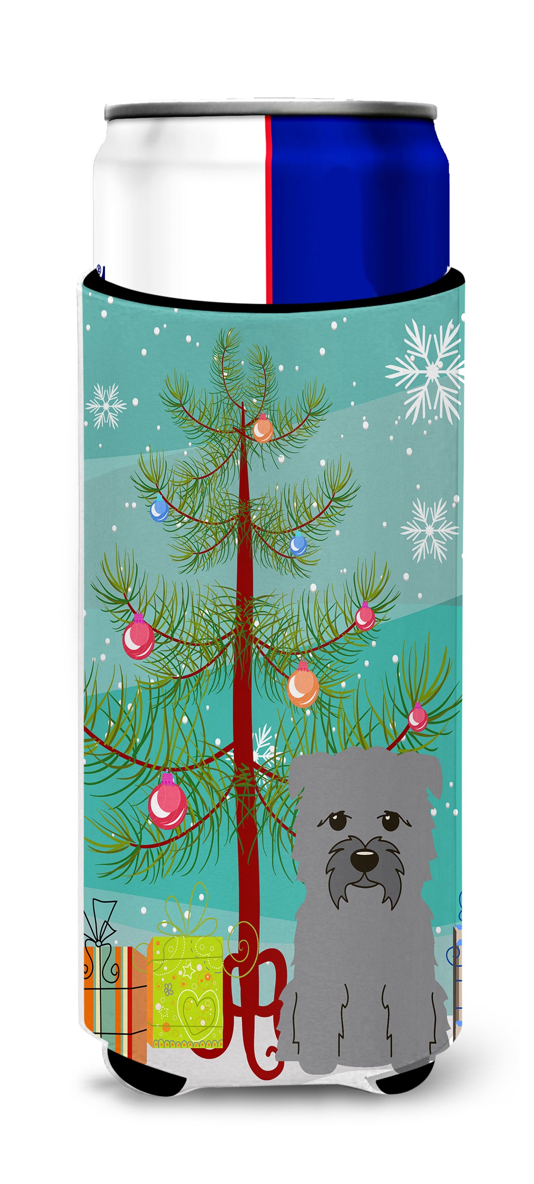 Merry Christmas Tree Glen of Imal Grey  Ultra Hugger for slim cans BB4184MUK