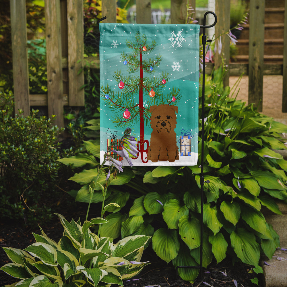 Merry Christmas Tree Glen of Imal Tan Flag Garden Size BB4185GF
