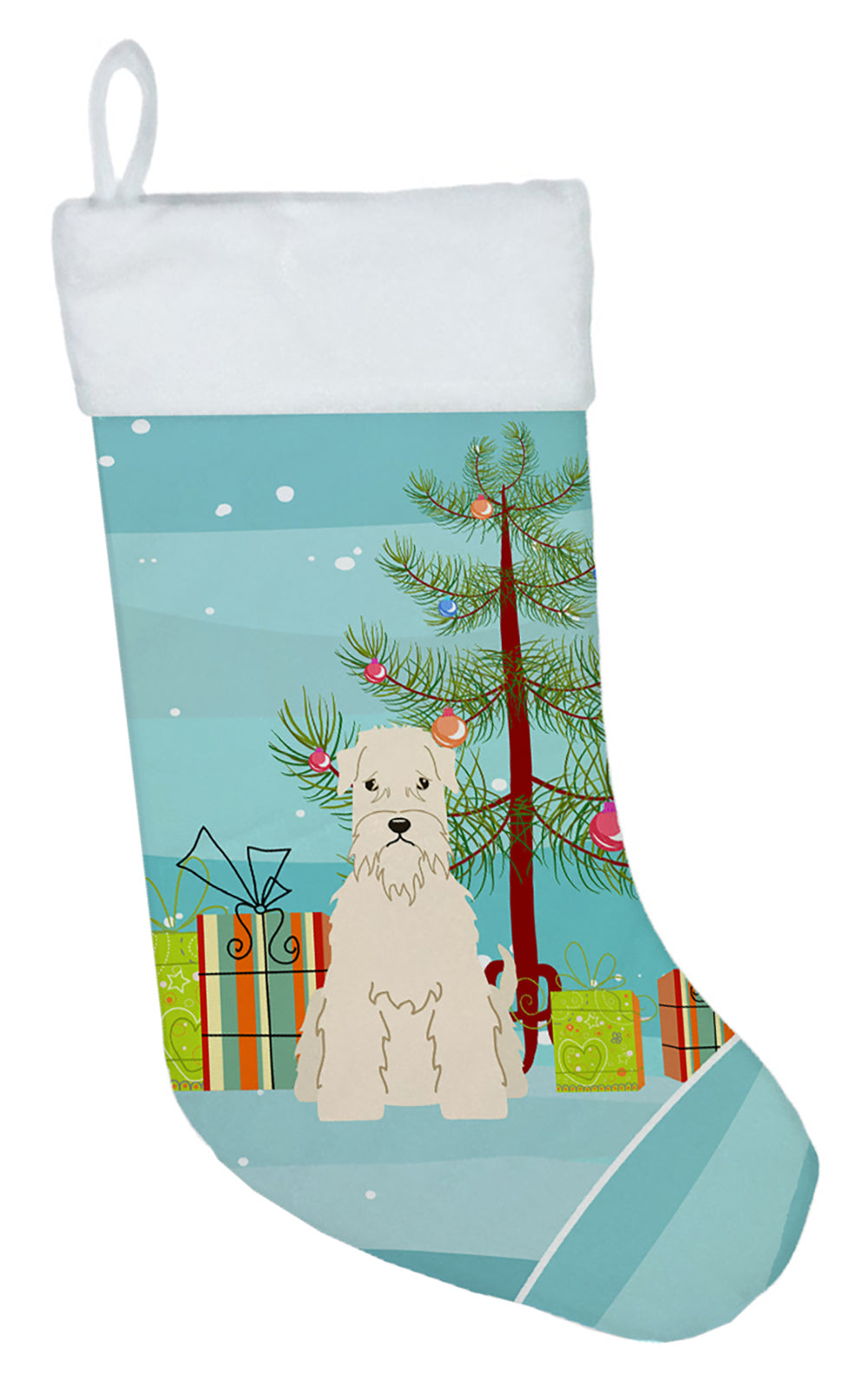 Merry Christmas Tree Soft Coated Wheaten Terrier Christmas Stocking BB4186CS