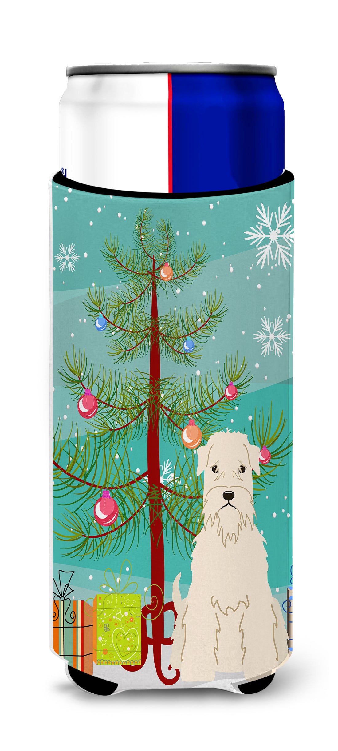 Merry Christmas Tree Soft Coated Wheaten Terrier  Ultra Hugger for slim cans BB4186MUK  the-store.com.
