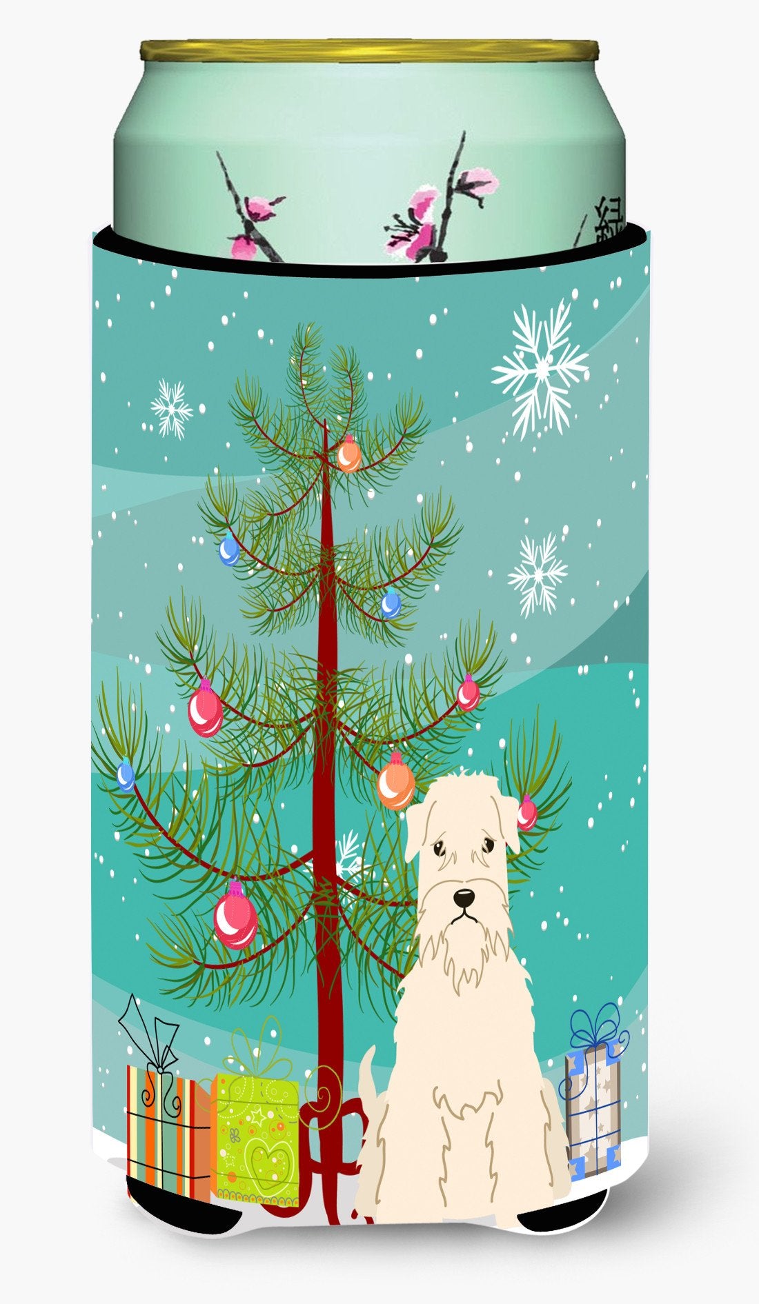 Merry Christmas Tree Soft Coated Wheaten Terrier Tall Boy Beverage Insulator Hugger BB4186TBC by Caroline&#39;s Treasures