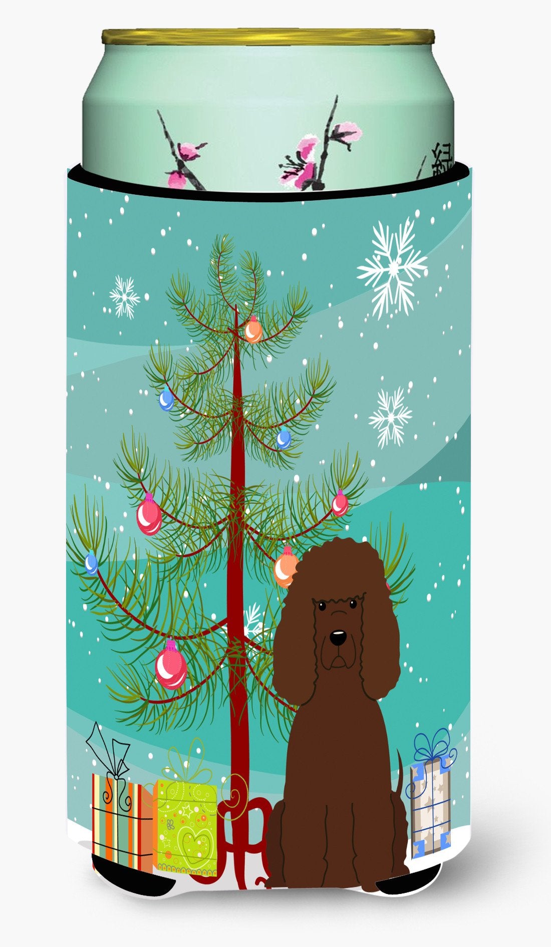 Merry Christmas Tree Irish Water Spaniel Tall Boy Beverage Insulator Hugger BB4188TBC by Caroline&#39;s Treasures