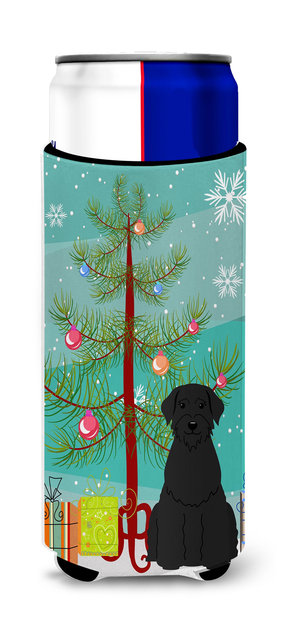 Merry Christmas Tree Giant Schnauzer  Ultra Hugger for slim cans BB4191MUK  the-store.com.