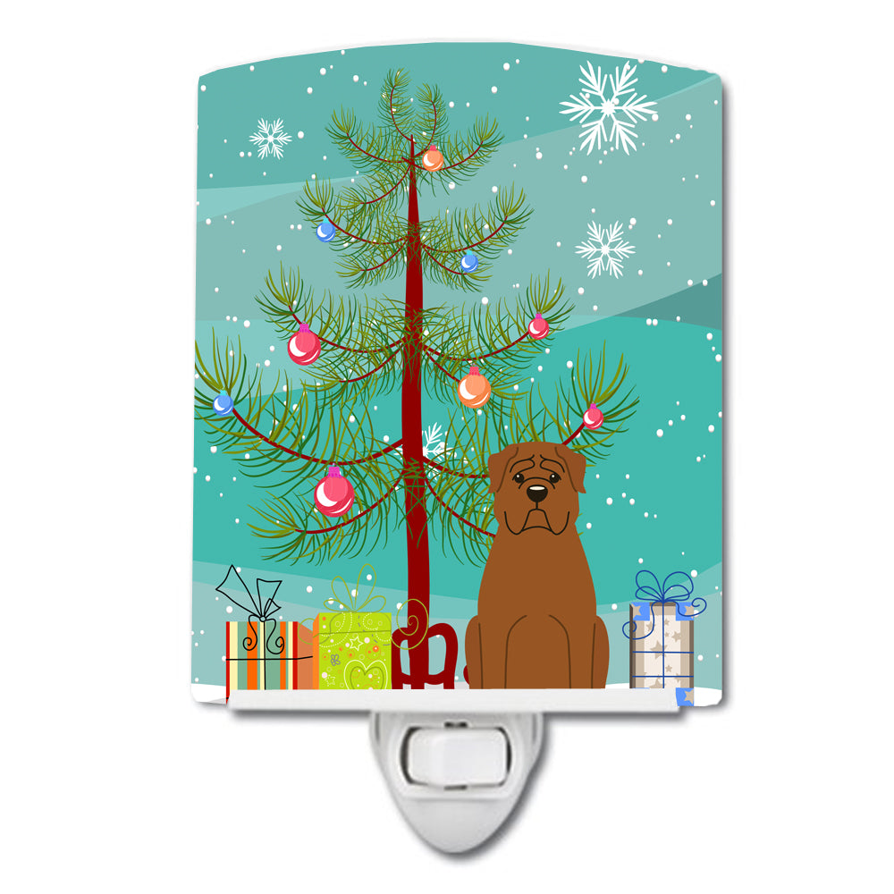 Merry Christmas Tree Dogue de Bourdeaux Ceramic Night Light BB4198CNL - the-store.com