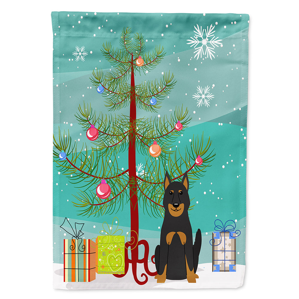 Merry Christmas Tree Beauce Shepherd Dog Flag Canvas House Size BB4205CHF  the-store.com.