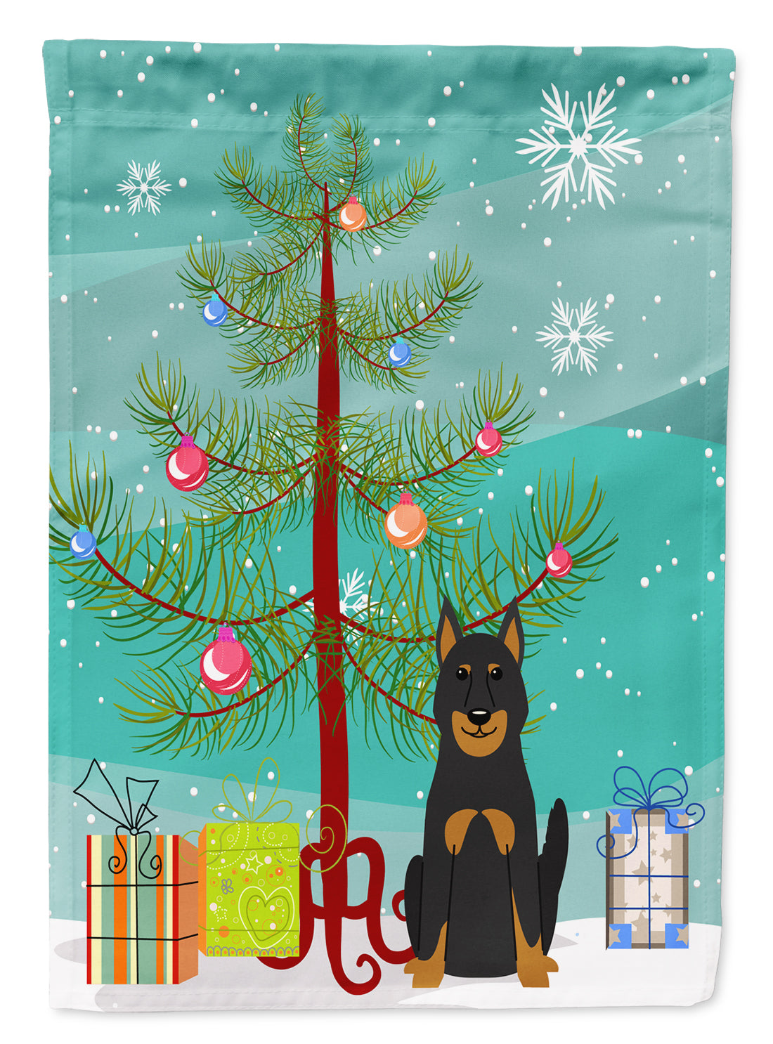 Merry Christmas Tree Beauce Shepherd Dog Flag Garden Size BB4205GF