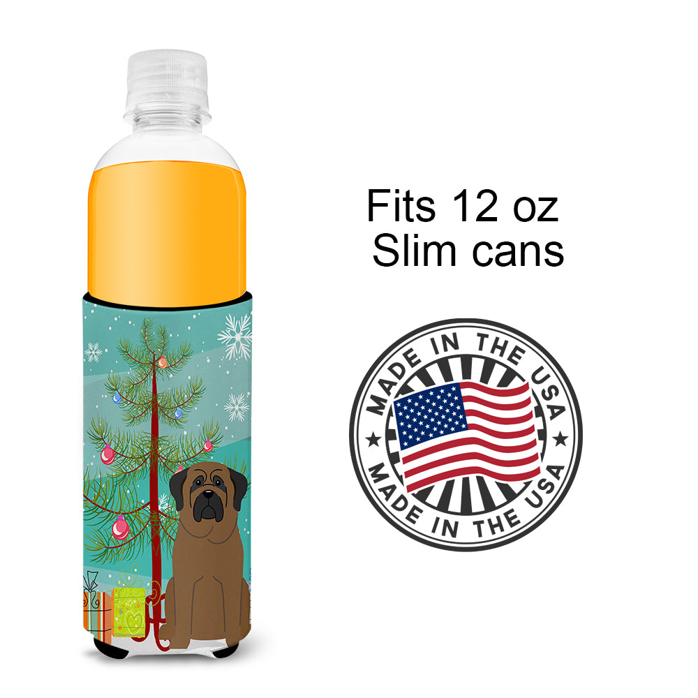 Merry Christmas Tree Bullmastiff  Ultra Hugger for slim cans BB4209MUK