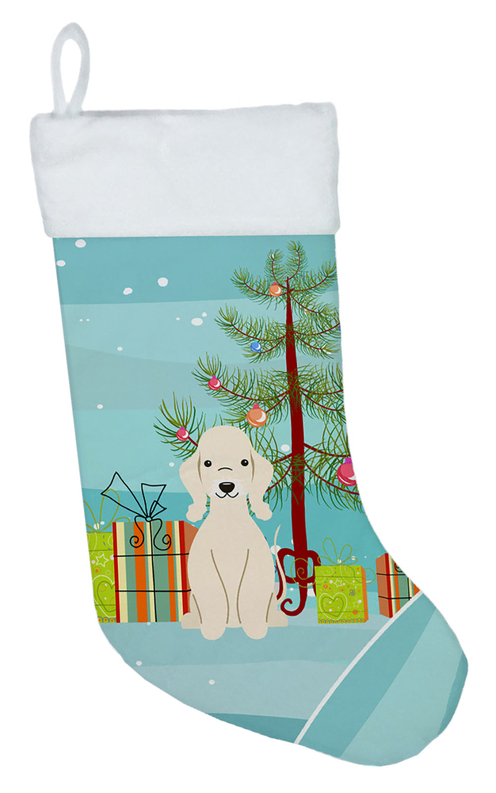 Merry Christmas Tree Bedlington Terrier Sandy Christmas Stocking BB4216CS