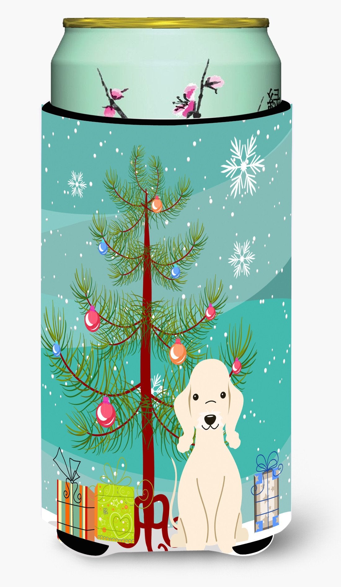 Merry Christmas Tree Bedlington Terrier Sandy Tall Boy Beverage Insulator Hugger BB4216TBC by Caroline&#39;s Treasures