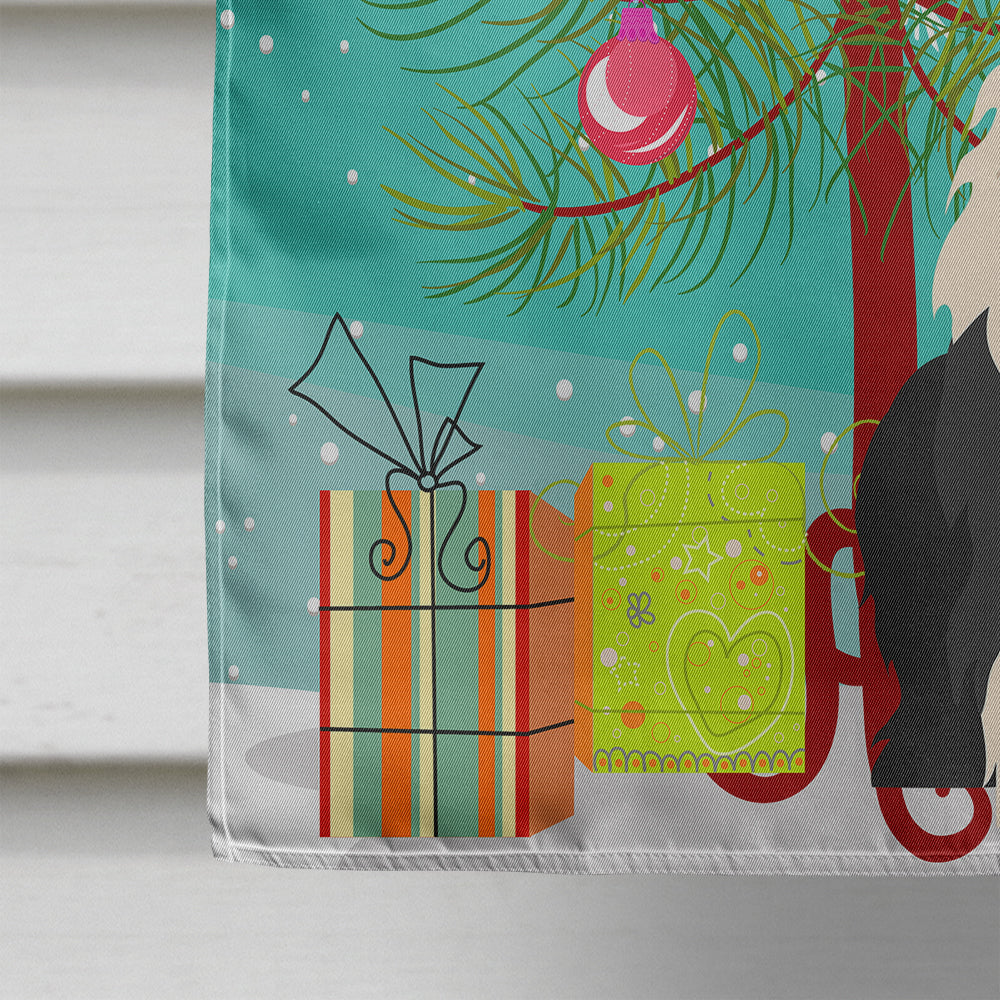 Merry Christmas Tree Old English Sheepdog Flag Canvas House Size BB4221CHF  the-store.com.