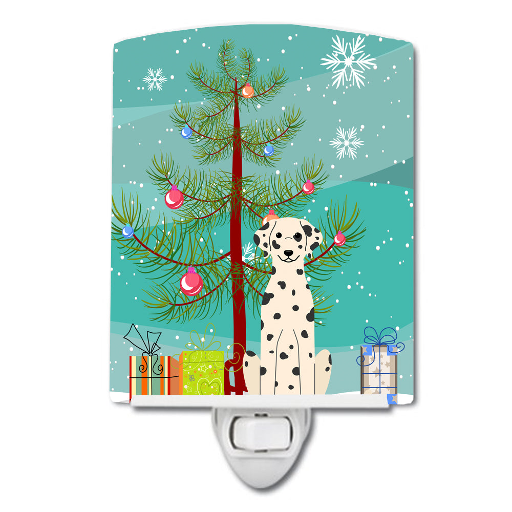 Merry Christmas Tree Dalmatian Ceramic Night Light BB4222CNL - the-store.com