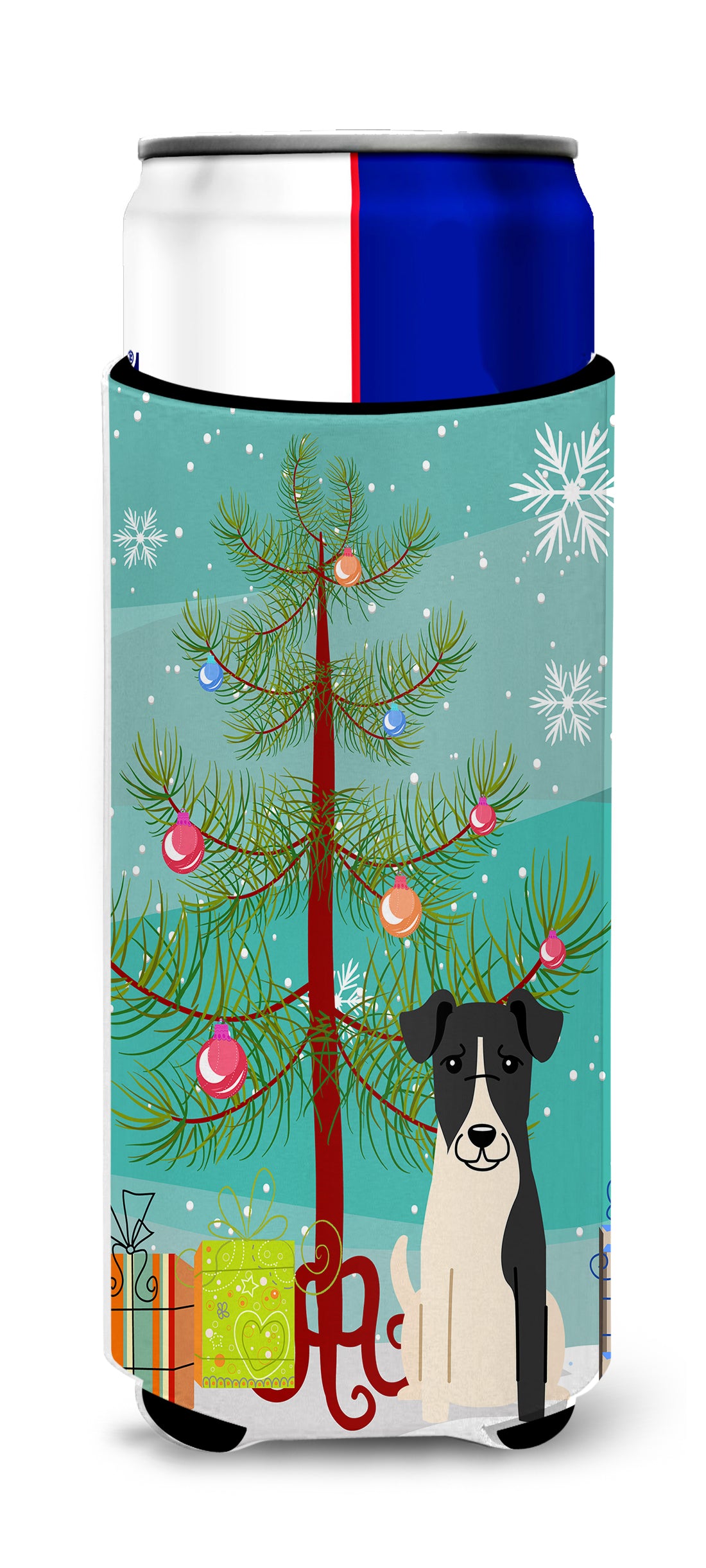 Merry Christmas Tree Smooth Fox Terrier  Ultra Hugger for slim cans BB4223MUK  the-store.com.