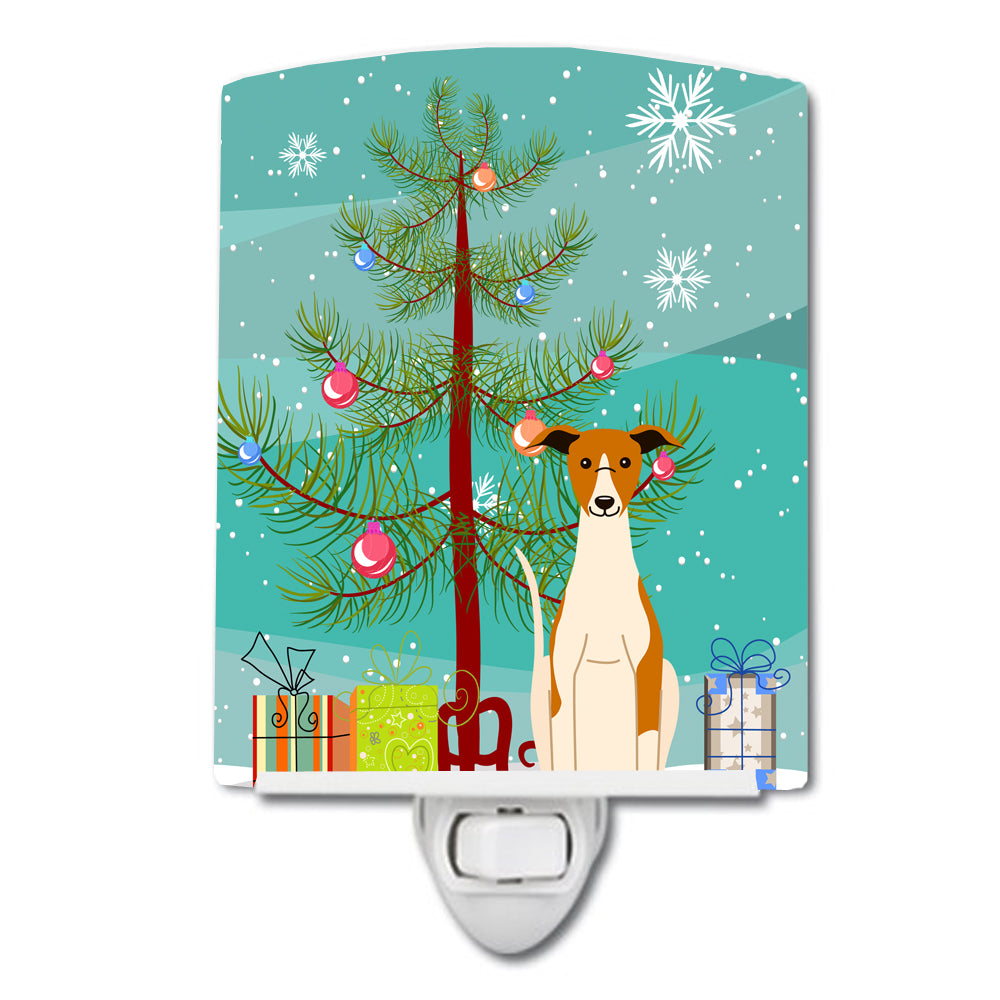 Merry Christmas Tree Whippet Ceramic Night Light BB4224CNL - the-store.com