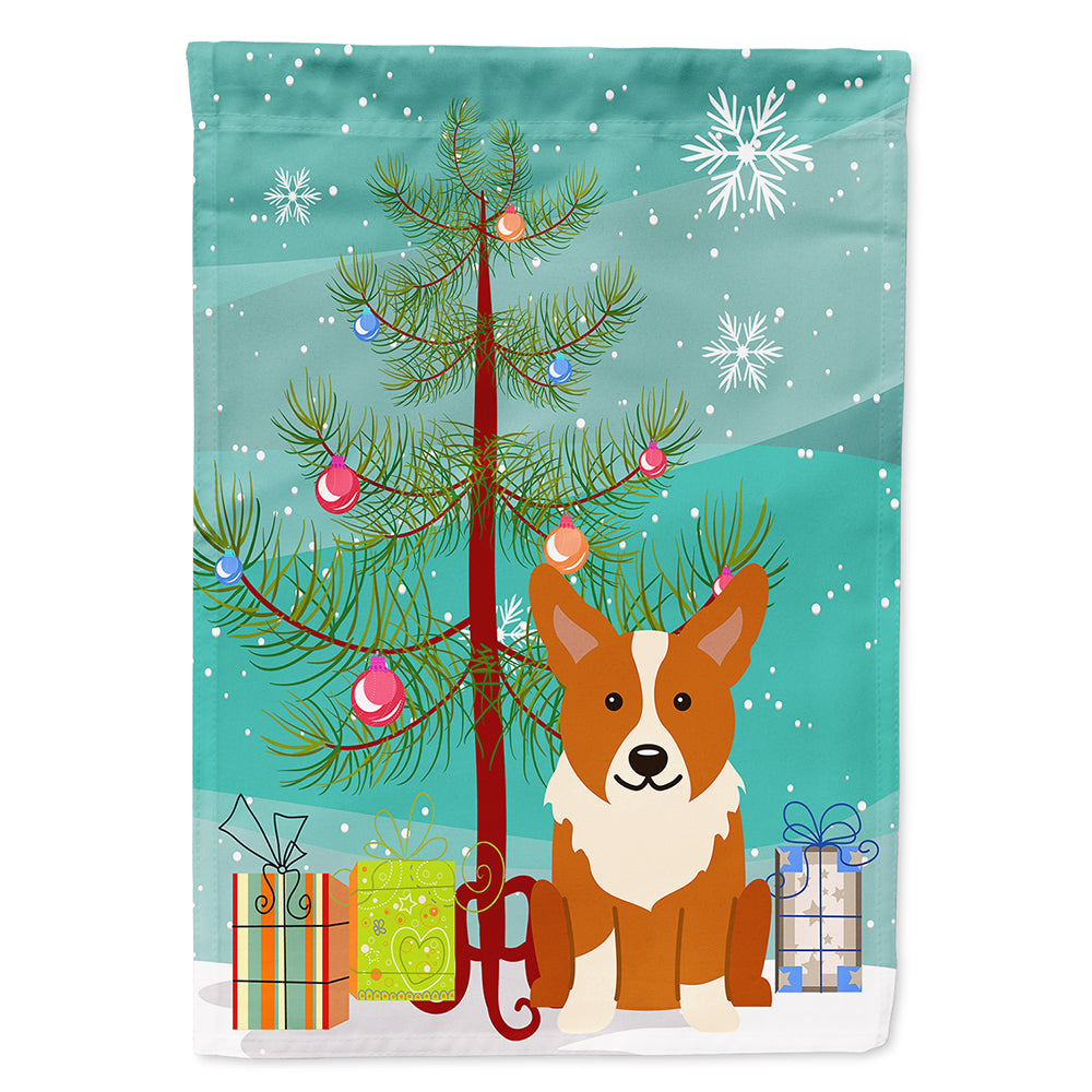 Merry Christmas Tree Corgi Flag Canvas House Size BB4225CHF  the-store.com.