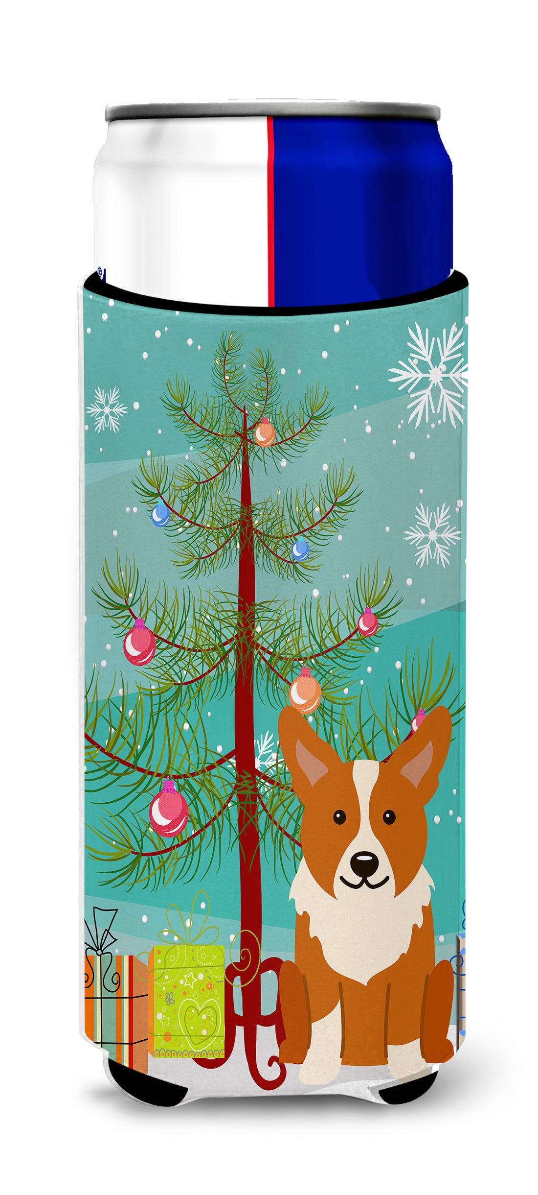 Merry Christmas Tree Corgi  Ultra Hugger for slim cans BB4225MUK