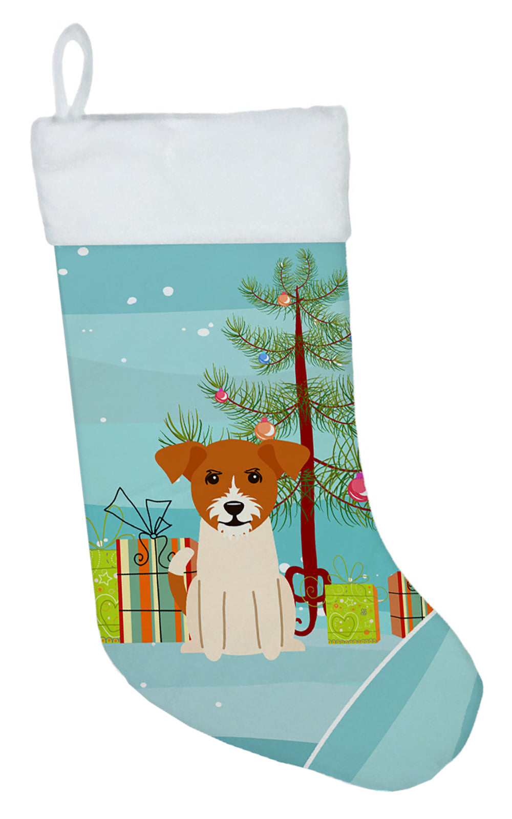 Merry Christmas Tree Jack Russell Terrier Christmas Stocking BB4233CS