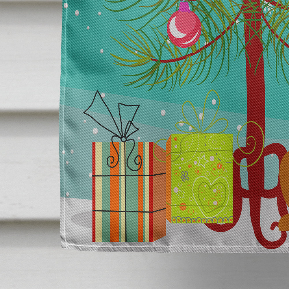 Merry Christmas Tree Fawn Boxer Flag Canvas House Size BB4240CHF  the-store.com.