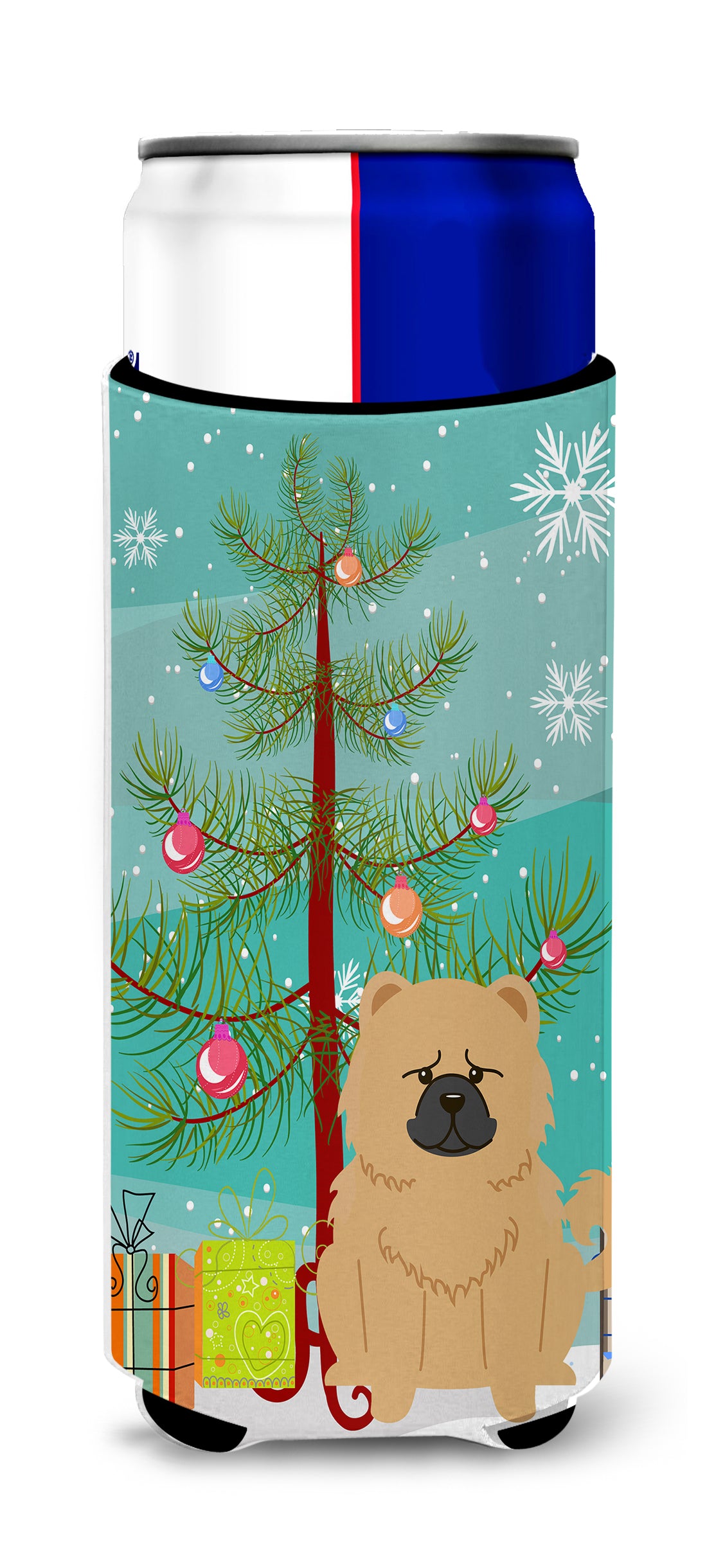 Merry Christmas Tree Chow Chow Cream  Ultra Hugger for slim cans BB4269MUK  the-store.com.